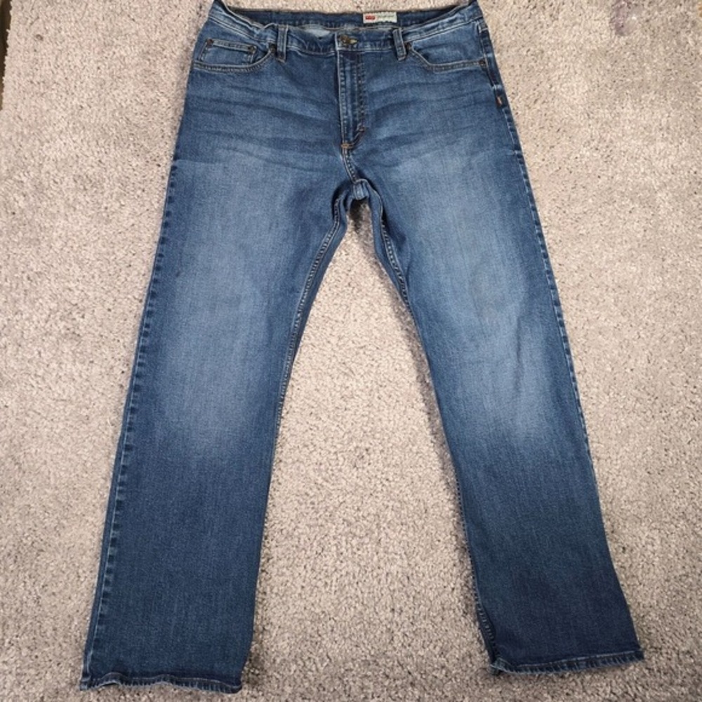 Wrangler Relaxed Bootcut Jeans Men 36x30 (fits 34x31) Blue Casual Classic Rugged
